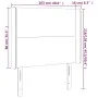 Kopfteil mit LED-grauem Kunstleder 103x16x118/128cm von vidaXL, Kopf- und Fußteile - Ref: Foro24-3123856, Preis: 87,39 €, Rab...