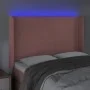 Rosa Samtkopfteil mit LED 147x16x118/128 cm von vidaXL, Kopf- und Fußteile - Ref: Foro24-3123821, Preis: 137,02 €, Rabatt: %