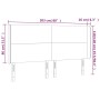 Kopfteil mit LED, schwarzem Kunstleder, 203 x 16 x 118/128 cm von vidaXL, Kopf- und Fußteile - Ref: Foro24-3123876, Preis: 11...
