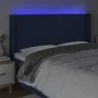 Kopfteil aus blauem Stoff mit LED 183x16x118/128 cm von vidaXL, Kopf- und Fußteile - Ref: Foro24-3123788, Preis: 120,36 €, Ra...
