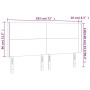 Kopfteil aus blauem Stoff mit LED 183x16x118/128 cm von vidaXL, Kopf- und Fußteile - Ref: Foro24-3123788, Preis: 122,52 €, Ra...