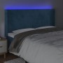 LED-Kopfteil aus dunkelblauem Samt, 163 x 16 x 118/128 cm von vidaXL, Kopf- und Fußteile - Ref: Foro24-3123826, Preis: 136,23...