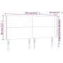 LED-Kopfteil aus dunkelblauem Samt, 163 x 16 x 118/128 cm von vidaXL, Kopf- und Fußteile - Ref: Foro24-3123826, Preis: 136,23...