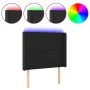 Headboard with LED black synthetic leather 93x16x118/128 cm by vidaXL, Headboards and footboards - Ref: Foro24-3123846, Price...