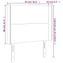 Kopfteil mit LED, schwarzem Kunstleder, 93 x 16 x 118/128 cm von vidaXL, Kopf- und Fußteile - Ref: Foro24-3123846, Preis: 75,...