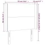 Kopfteil mit LED, schwarzem Kunstleder, 93 x 16 x 118/128 cm von vidaXL, Kopf- und Fußteile - Ref: Foro24-3123846, Preis: 80,...