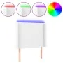 Headboard with LED white synthetic leather 103x16x118/128 cm by vidaXL, Headboards and footboards - Ref: Foro24-3123853, Pric...