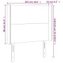 Kopfteil mit LED, weißem Kunstleder, 103 x 16 x 118/128 cm von vidaXL, Kopf- und Fußteile - Ref: Foro24-3123853, Preis: 81,32...