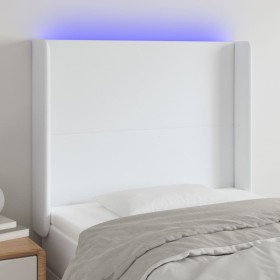 Kopfteil mit LED, weißem Kunstleder, 83 x 16 x 118/128 cm von vidaXL, Kopf- und Fußteile - Ref: Foro24-3123841, Preis: 85,92 ...