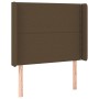 Cabecero con LED de tela marrón oscuro 103x16x118/128 cm de vidaXL, Cabeceros y pies de cama - Ref: Foro24-3123901, Precio: 6...