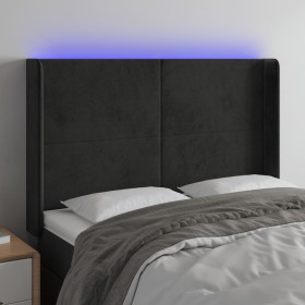 Kopfteil aus schwarzem Samt mit LED 147x16x118/128 cm von vidaXL, Kopf- und Fußteile - Ref: Foro24-3123818, Preis: 127,15 €, ...