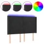 Cabecero con LED de terciopelo negro 147x16x118/128 cm de vidaXL, Cabeceros y pies de cama - Ref: Foro24-3123818, Precio: 126...