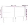 LED-Kopfteil aus dunkelblauem Samt, 203 x 16 x 118/128 cm von vidaXL, Kopf- und Fußteile - Ref: Foro24-3123838, Preis: 139,19...