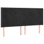 Kopfteil aus schwarzem Samt mit LED 203x16x118/128 cm von vidaXL, Kopf- und Fußteile - Ref: Foro24-3123836, Preis: 151,01 €, ...