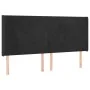 Kopfteil aus schwarzem Samt mit LED 203x16x118/128 cm von vidaXL, Kopf- und Fußteile - Ref: Foro24-3123836, Preis: 150,11 €, ...