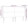 Light gray velvet headboard with LED 183x16x118/128 cm by vidaXL, Headboards and footboards - Ref: Foro24-3123828, Price: 117...