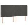 Dark gray velvet headboard with LED 163x16x118/128 cm by vidaXL, Headboards and footboards - Ref: Foro24-3123823, Price: 122,...