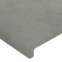 Hellgraues Samtkopfteil mit LED 203x16x118/128 cm von vidaXL, Kopf- und Fußteile - Ref: Foro24-3123834, Preis: 111,36 €, Raba...