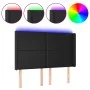 Kopfteil mit LED, schwarzem Kunstleder, 147 x 16 x 118/128 cm von vidaXL, Kopf- und Fußteile - Ref: Foro24-3123858, Preis: 11...