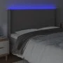 Headboard with LED gray synthetic leather 183x16x118/128 cm by vidaXL, Headboards and footboards - Ref: Foro24-3123874, Price...