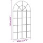 Espejo de pared arco de hierro negro 60x110 cm