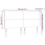 Headboard with LED gray synthetic leather 183x16x118/128 cm by vidaXL, Headboards and footboards - Ref: Foro24-3123874, Price...