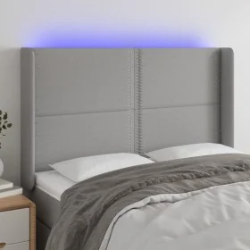 Light gray fabric headboard with LED 147x16x118/128 cm by vidaXL, Headboards and footboards - Ref: Foro24-3123906, Price: 105...