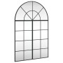 Espejo de pared arco de hierro negro 80x120 cm