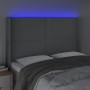Hellgraues Stoffkopfteil mit LED 147x16x118/128 cm von vidaXL, Kopf- und Fußteile - Ref: Foro24-3123906, Preis: 106,31 €, Rab...