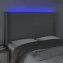 Light gray fabric headboard with LED 147x16x118/128 cm by vidaXL, Headboards and footboards - Ref: Foro24-3123906, Price: 105...