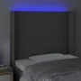 Headboard with LED gray synthetic leather 83x16x118/128cm by vidaXL, Headboards and footboards - Ref: Foro24-3123844, Price: ...
