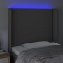 Kopfteil mit LED-grauem Kunstleder 83x16x118/128cm von vidaXL, Kopf- und Fußteile - Ref: Foro24-3123844, Preis: 82,35 €, Raba...