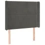 Dunkelgraues Samtkopfteil mit LED 103x16x118/128 cm von vidaXL, Kopf- und Fußteile - Ref: Foro24-3123951, Preis: 70,70 €, Rab...