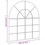 Espejo de pared arco de hierro negro 100x110 cm