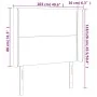 Dunkelgraues Samtkopfteil mit LED 103x16x118/128 cm von vidaXL, Kopf- und Fußteile - Ref: Foro24-3123951, Preis: 70,70 €, Rab...