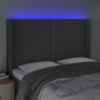 Dark gray fabric headboard with LED 147x16x118/128 cm by vidaXL, Headboards and footboards - Ref: Foro24-3123907, Price: 105,...