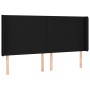 Kopfteil aus schwarzem Stoff mit LED 183x16x118/128 cm von vidaXL, Kopf- und Fußteile - Ref: Foro24-3123784, Preis: 144,10 €,...