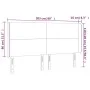Kopfteil mit LED, weißem Kunstleder, 203 x 16 x 118/128 cm von vidaXL, Kopf- und Fußteile - Ref: Foro24-3123877, Preis: 133,4...