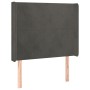 Dark gray velvet headboard with LED 83x16x118/128 cm by vidaXL, Headboards and footboards - Ref: Foro24-3123799, Price: 74,55...