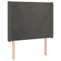 Dark gray velvet headboard with LED 83x16x118/128 cm by vidaXL, Headboards and footboards - Ref: Foro24-3123799, Price: 76,35...