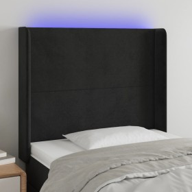 Kopfteil aus schwarzem Samt mit LED 103x16x118/128 cm von vidaXL, Kopf- und Fußteile - Ref: Foro24-3123812, Preis: 91,43 €, R...