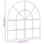Espejo de pared arco de hierro negro 80x80 cm