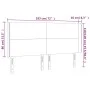 Light gray fabric headboard with LED 183x16x118/128 cm by vidaXL, Headboards and footboards - Ref: Foro24-3123782, Price: 122...