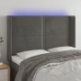 Dunkelgraues Samtkopfteil mit LED 147x16x118/128 cm von vidaXL, Kopf- und Fußteile - Ref: Foro24-3123957, Preis: 105,09 €, Ra...