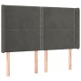 Dunkelgraues Samtkopfteil mit LED 147x16x118/128 cm von vidaXL, Kopf- und Fußteile - Ref: Foro24-3123957, Preis: 106,42 €, Ra...
