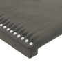 Dunkelgraues Samtkopfteil mit LED 147x16x118/128 cm von vidaXL, Kopf- und Fußteile - Ref: Foro24-3123957, Preis: 106,42 €, Ra...