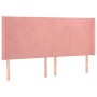 Rosa Samtkopfteil mit LED 163x16x118/128 cm von vidaXL, Kopf- und Fußteile - Ref: Foro24-3123827, Preis: 134,75 €, Rabatt: %