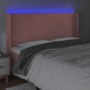 Rosa Samtkopfteil mit LED 163x16x118/128 cm von vidaXL, Kopf- und Fußteile - Ref: Foro24-3123827, Preis: 134,75 €, Rabatt: %