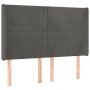 Dunkelgraues Samtkopfteil mit LED 147x16x118/128 cm von vidaXL, Kopf- und Fußteile - Ref: Foro24-3123817, Preis: 127,09 €, Ra...