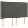 Dunkelgraues Samtkopfteil mit LED 147x16x118/128 cm von vidaXL, Kopf- und Fußteile - Ref: Foro24-3123817, Preis: 122,95 €, Ra...